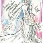 Karl Lagerfeld suggests a Chanel take on “the Victorian wedding dress, with a twist — high boots and open in the front.” Photo By Courtesy Photo